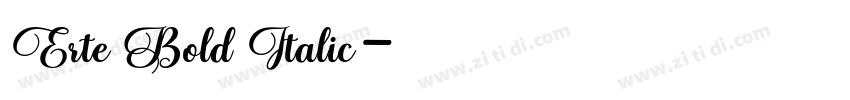 Erte Bold Italic字体转换